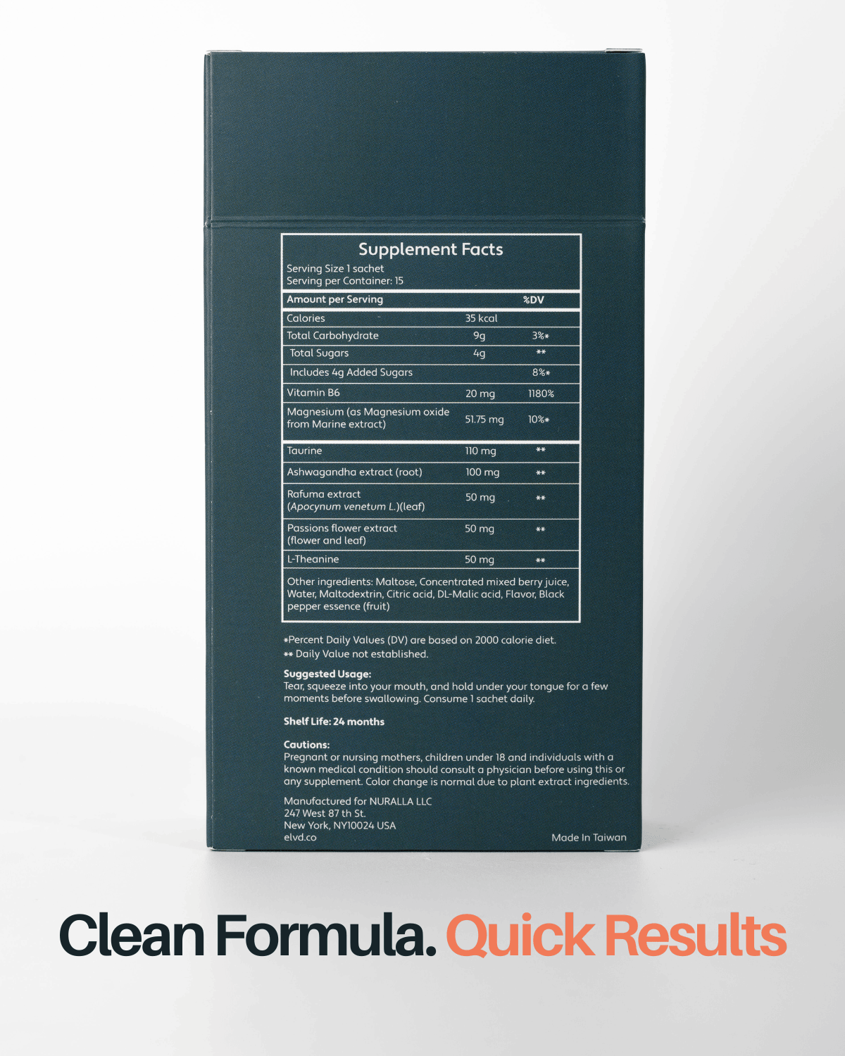Clean Formula, Quick Results